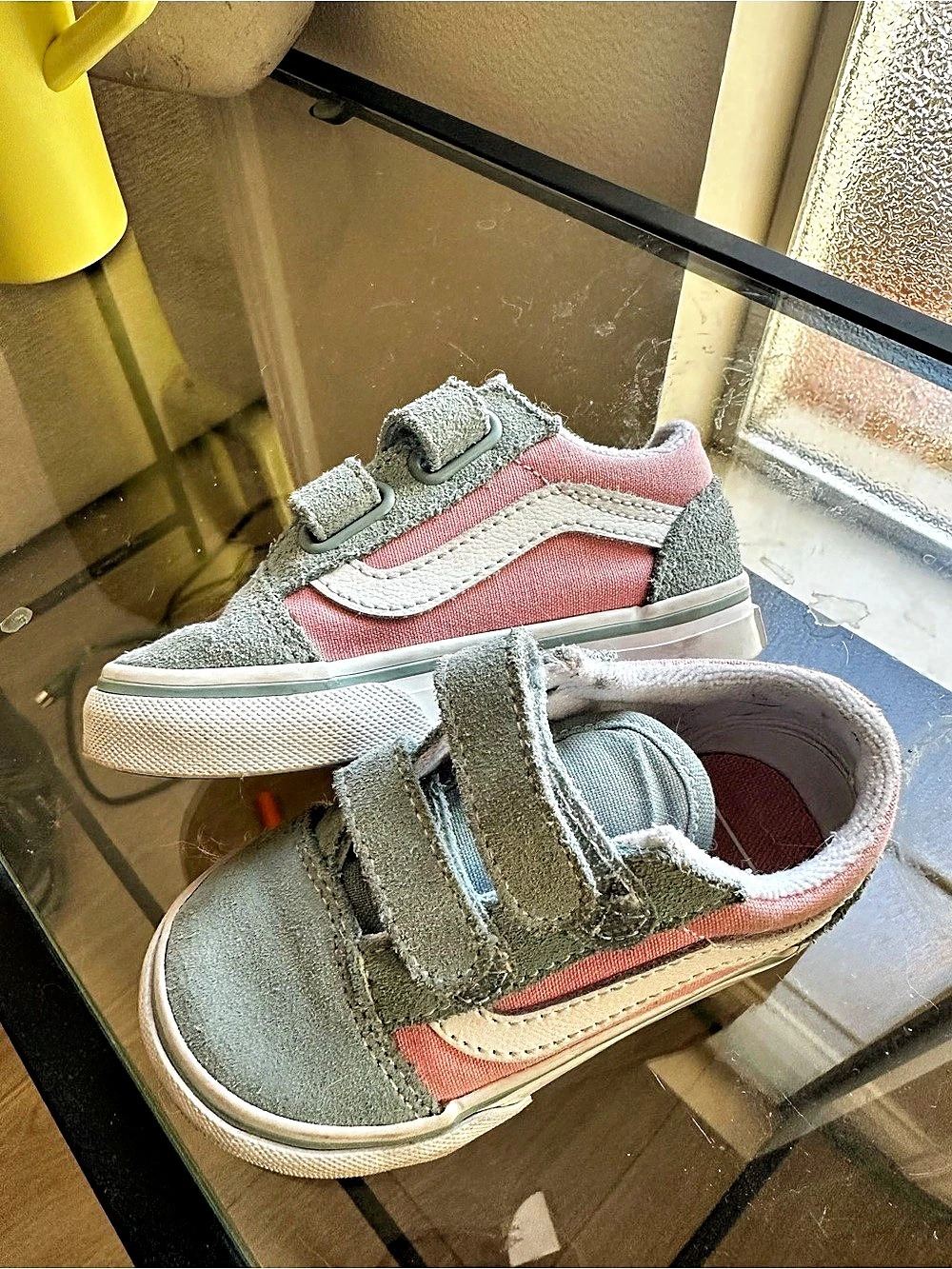 Vans Old Skool V Toddler Sneakers US 6.5 blue & Pink